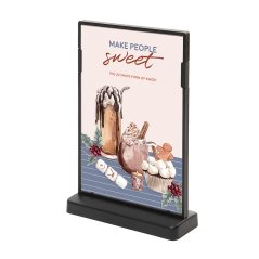 Scritto® stojan na menu ve tvaru T černý A5