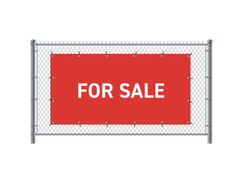 Banner na plot 200 x 100 cm Prodej anglicky červený