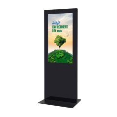 Digitální štíhlý totem černý s 50" Samsung obrazovkou a dotykovou fólií