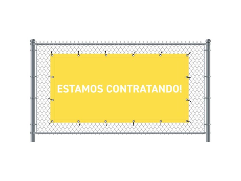 Banner na plot 200 x 100 cm Přijímáme španělsky žlutý
