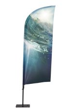 Plážová vlajka Alu Wind 360 cm celková výška s luxusní taškou