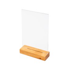 Dřevěný stojan na menu ve tvaru T na výšku A5