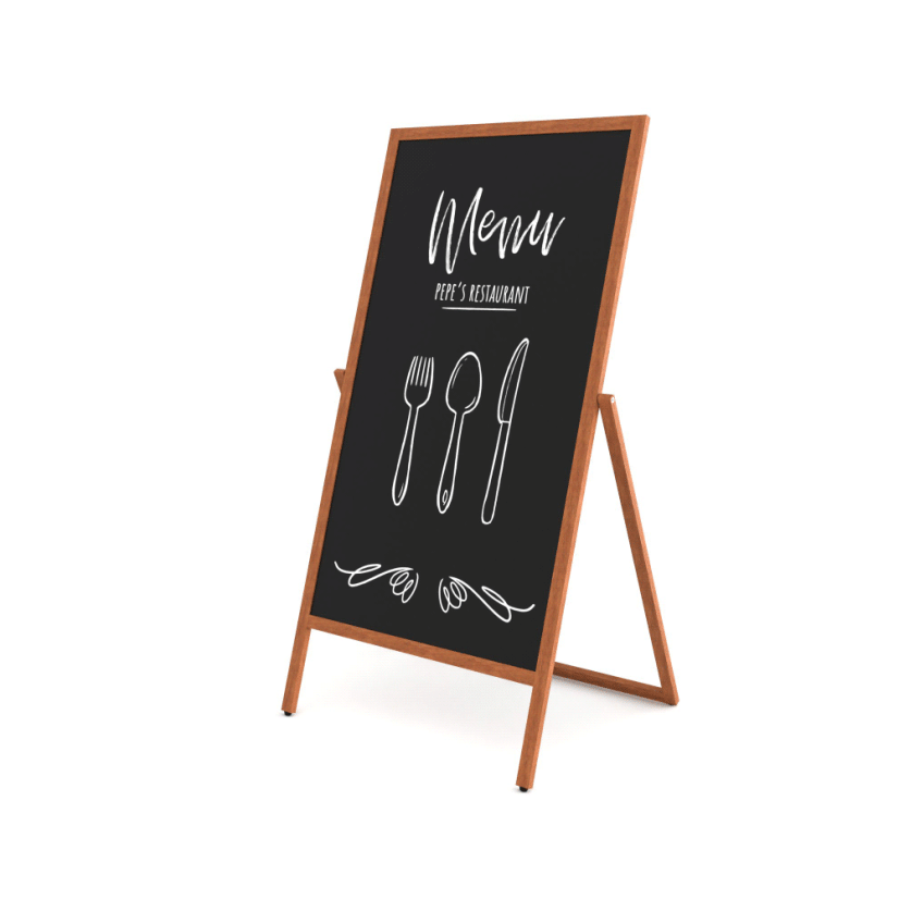 Dřevěný A-stojan Flip 68x140 cm světle hnědý