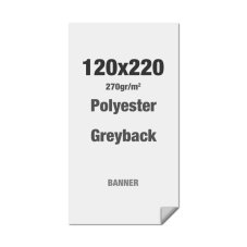 Polyester se šedým rubem 270 g/m2 120 x 220 cm bez PVC
