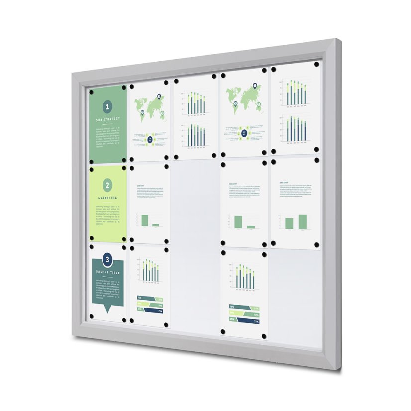 Venkovní uzamykatelná vitrína Slim 15 x A4