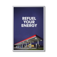 32 mm Rám na plakáty s ostrými rohy A0, ohnivzdorný B1