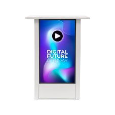 Digitální pult Futuro s 32" Samsung obrazovkou Vertikálně Bílý