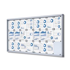 Vnitřní uzamykatelná vitrína s posuvnými dveřmi 24x A4
