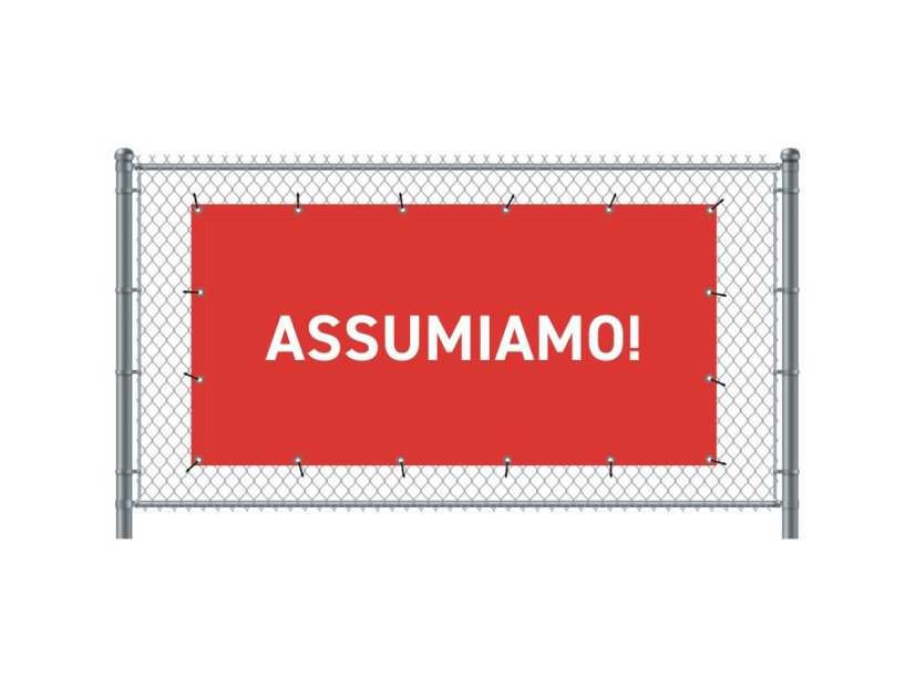 Banner na plot 200 x 100 cm Přijímáme italsky červený