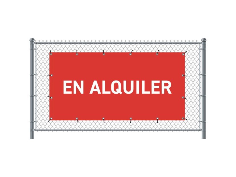 Banner na plot 200 x 100 cm Pronájem španělsky červený