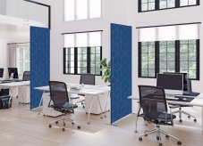 Textilní dělicí stěna Deco 85-200 oboustranná h. m-h I14 ECO