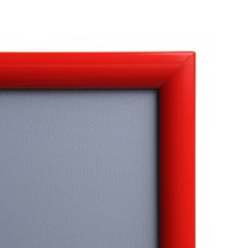 25 mm Snap Frame Zkosené Rohy A2 Červený