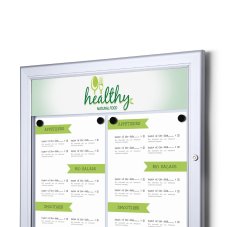 Topkarta pro venkovní menu vitrínu a stojan s logem 45 x 10 cm