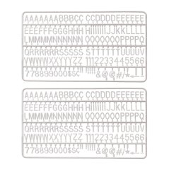 Sada bílých plastových písmen pro černou tabuli na písmena