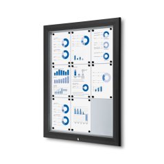 Venkovní uzamykatelná vitrína 9x A4 RAL 9005