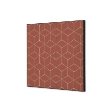 Textilní nástěnná dekorace SADA 40 x 40 Hexagon rezavý I17