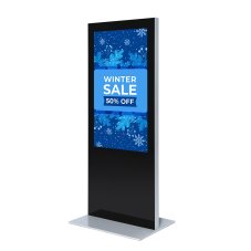 Digitální tenký totem s 65" obrazovkou Samsung a dotykovou fólií