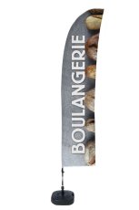 Beach Flag Budget L Set WT Bakery FR I624 ECO