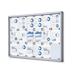 Vnitřní uzamykatelná vitrína s posuvnými dveřmi 18x A4