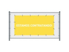 Banner na plot 200 x 100 cm Přijímáme španělsky žlutý