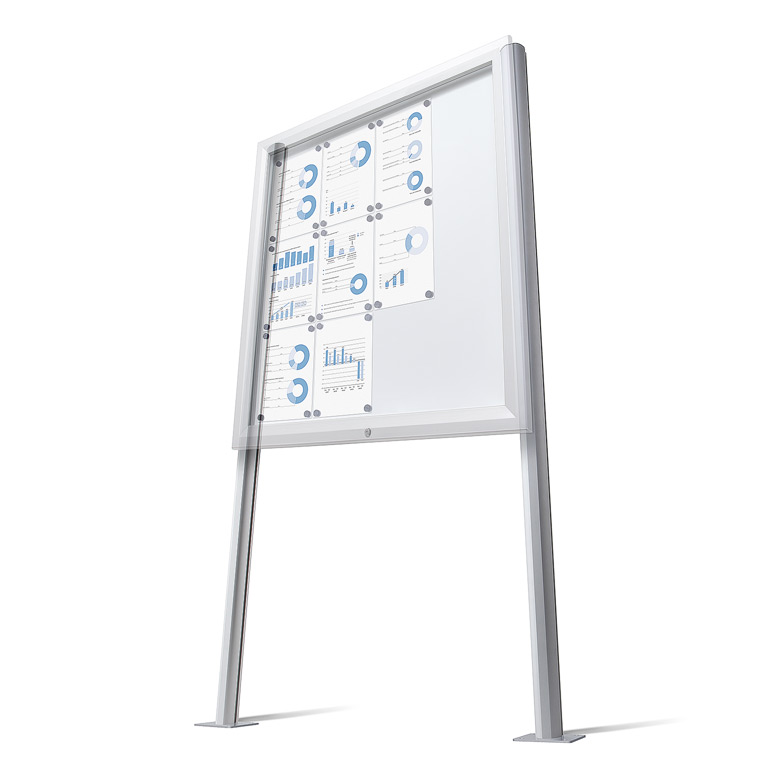 Sloupky pro venkovní uzamykatelnou vitrínu a venkovní uzamykatelnou vitrínu Extra Deep - Upevňovací deska