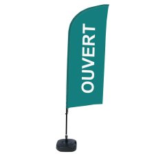 Plážová vlajka Alu Wind 310 Set WT Otevřeno Zelená FR I488 ECO