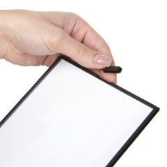 Scritto® Stojan na menu ve tvaru L Černý A5