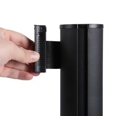 Černý flexibilní pásový sloupek s 2,7 m černým pásem