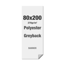 Polyester se šedým rubem 270 g/m2 80 x 200 cm - L-Banner - bez PVC