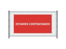 Banner na plot 200 x 100 cm Přijímáme španělsky červený
