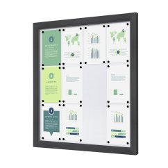 Venkovní uzamykatelná vitrína Slim 12 x A4 Antracit