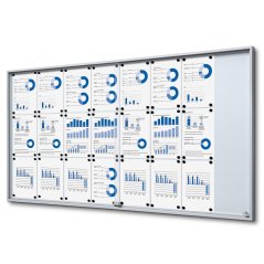 Vnitřní uzamykatelná vitrína s posuvnými dveřmi Slim 24x A4