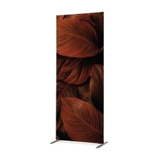 Textilní dělicí stěna Deco 85-200 oboustranná botanické červené/rezavé listy