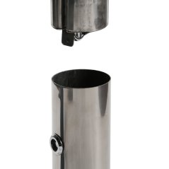 Válcový popelníkový sloupek z nerezové oceli