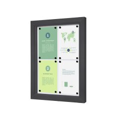 Venkovní uzamykatelná vitrína Slim 4 x A4 Antracit