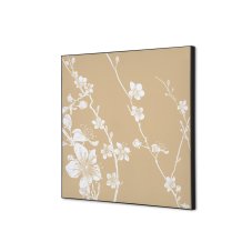 Textilní nástěnná dekorace SADA 40 x 40 Japonský květ béžový I6