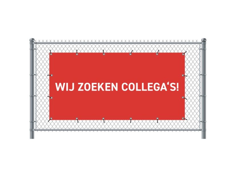 Banner na plot 200 x 100 cm Přijímáme holandsky červený