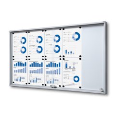 Vnitřní uzamykatelná vitrína s posuvnými dveřmi a bezpečnostními rohy 10 x A4