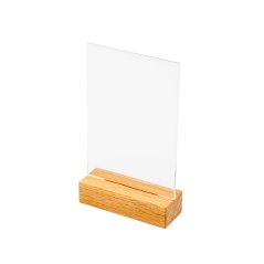 Dřevěný stojan na menu ve tvaru T na výšku A6