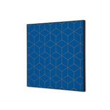 Textilní nástěnná dekorace SADA 40 x 40 Hexagon modro-hnědý I14