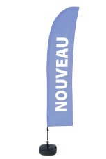 Beach Flag Budget L Set WT New Blue FR I498 ECO