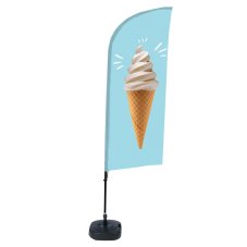 Plážová vlajka Alu Wind Kompletní sada Přihlašování Růžová Holandsky