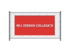 Banner na plot 200 x 100 cm Přijímáme holandsky červený
